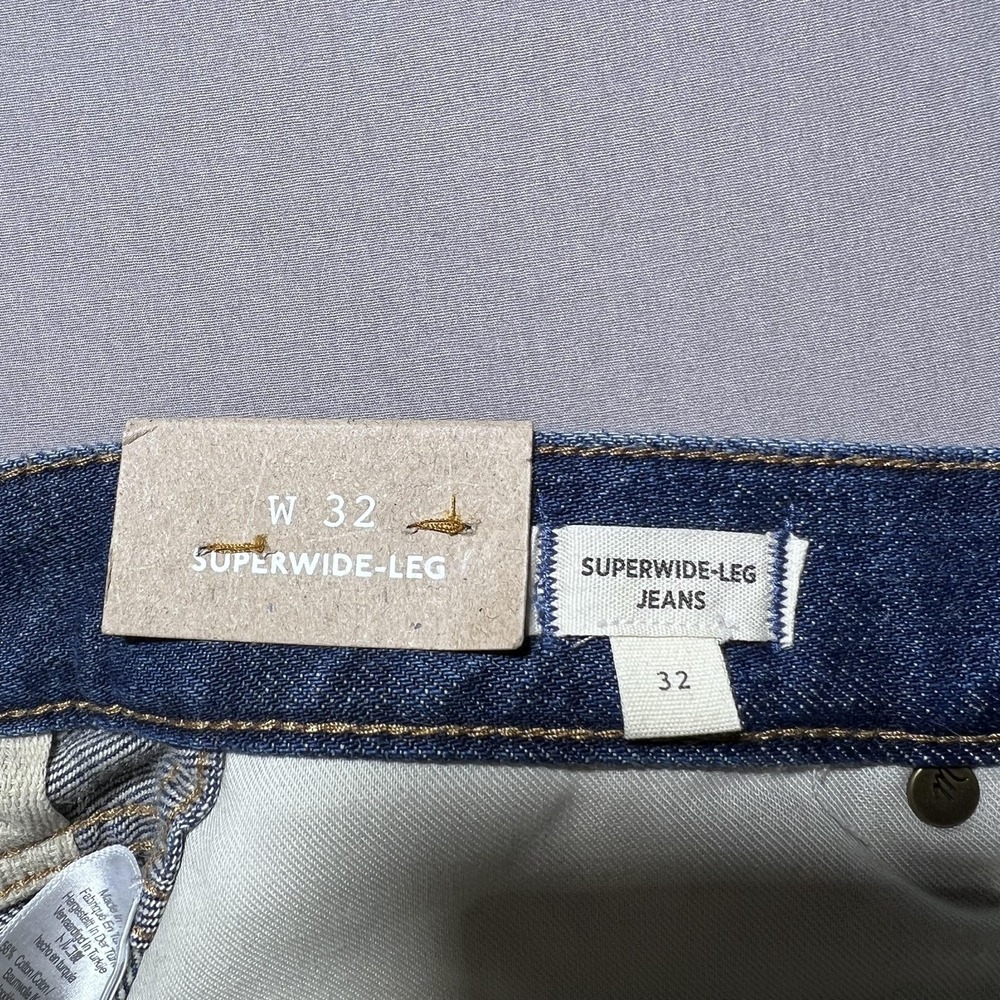 Madewell Superwide-Leg Jeans Softdrape Edition Womens 32 Blue High Waist - Picture 8 of 15